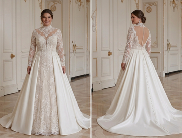 Luxe Bruidsjurk voor Ronde Vrouwen Elegante Stijl