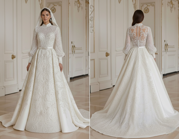 Luxuriöses muslimisches Hochzeitskleid, Couture-inspiriert