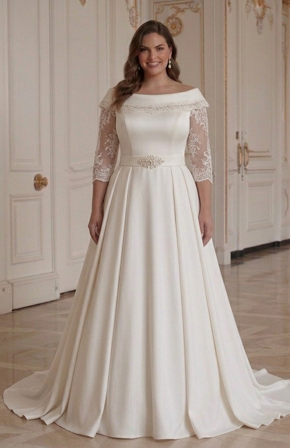 Luxury Wedding Gown For Curvy Women Elegant Designer Style
