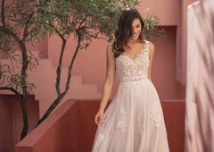 Abito da sposa in tulle ricamato a linea con abito da sposa da sposa da sposa da sposa da sposa moderno sirena di mainido vestido de novi abito da sposa madro raso