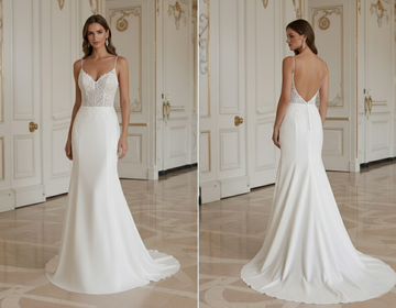 Mermaid Wedding Dress For Beach Wedding Lightweight Chiffon