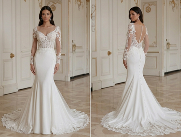 Robe de mariée sirène pour mariage en tenue de soirée formelle