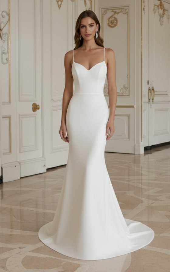 Meerjungfrau-Brautkleid für Intime Hochzeit