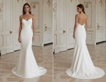 Meerjungfrau-Brautkleid für Intime Hochzeit