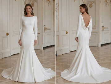 Mermaid Wedding Dress With Contemporary Minimal Design