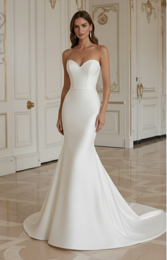 Meerjungfrauen-Brautkleid Mit eleganter, taillierter Silhouette