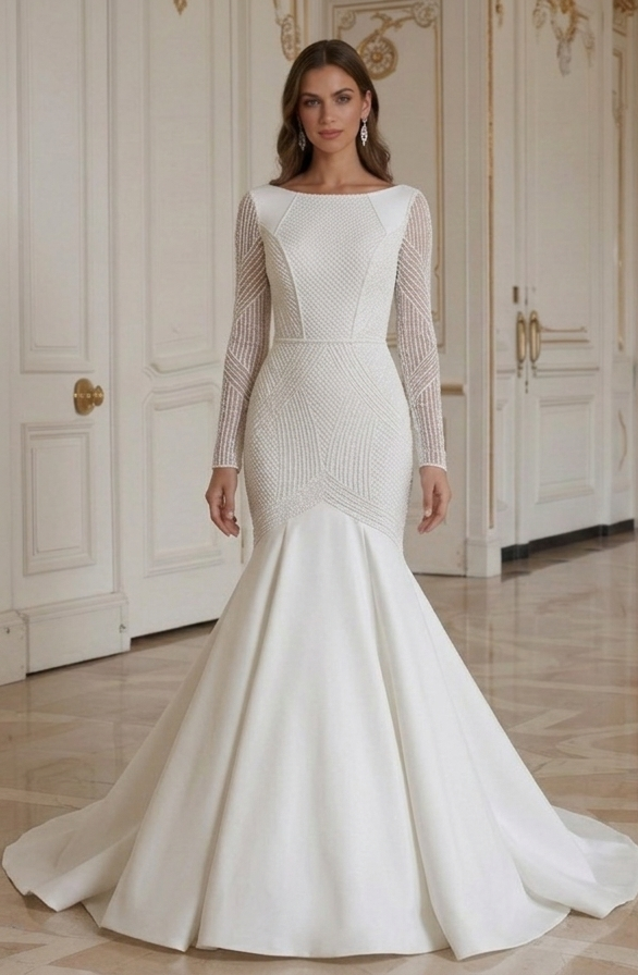 Meerjungfrauen-Brautkleid Mit anspruchsvollem modernem Stil