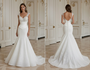Abito da Sposa a Sirena con Sostegno Strutturato in Vita