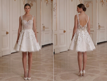 Robe de mariée mini Élégante Détail dos Fête