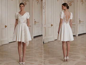 Mini Bridal Dress For Casual Wedding Party Bride