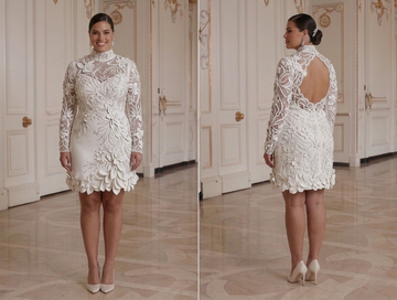 Mini Bridal Dress For Curvy Bride Party Wear