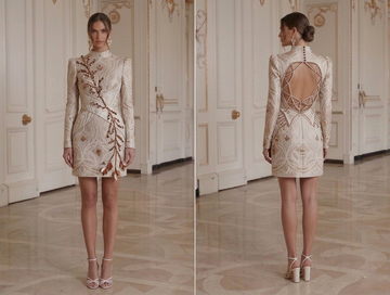 Mini-Brautkleid für Herbsthochzeitsfeier