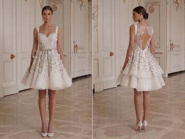 Mini-Brautkleid für Frühlingshochzeitsfeier