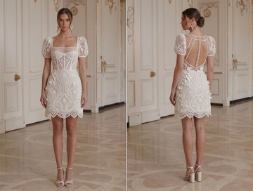 Mini-Brautkleid für Sommerhochzeitsfeier