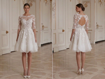 Mini-Brautkleid mit femininem, elegantem Stil