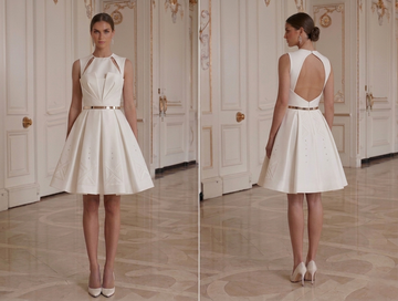 Mini Bridal Dress With Modern Minimal Design