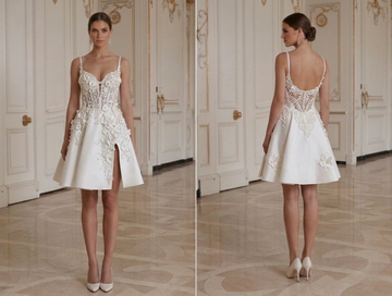 Mini Bridal Dress With Slit Party Bridal Fashion