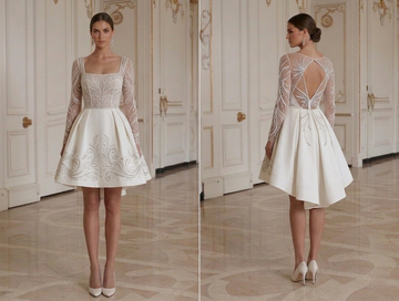 Mini Wedding Dress For Civil Ceremony Bridal Party