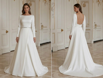 Minimal Wedding Dress Modern Bridal Silhouette