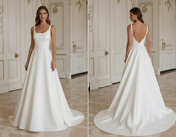 Minimalist Wedding Dress For Modern Bride Simple Style