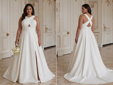 Modern Bridal Dress For Plus Size Bride Contemporary Style
