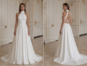 Modern Minimalist Wedding Dress Contemporary Elegant