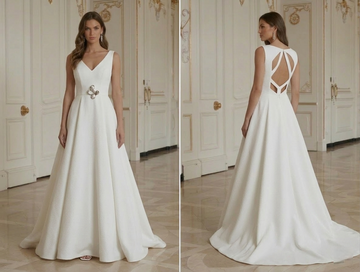 Vestido de Novia Minimalista Moderno para Boda Contemporánea