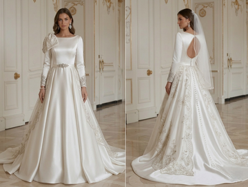 Vestido de Novia Minimalista Moderno para Evento Nupcial Formal