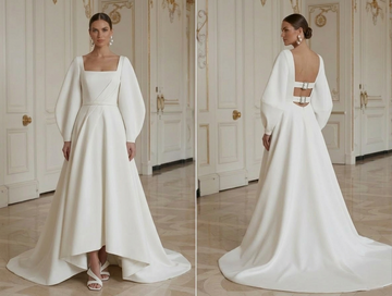 Modernes minimalistisches Brautkleid moderner Modestil