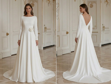 Modern Minimalist Wedding Dress Romantic Minimal Style
