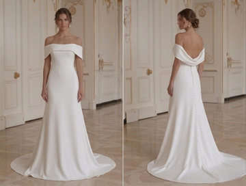 Modern Minimalist Wedding Dress Romantic Minimal Style