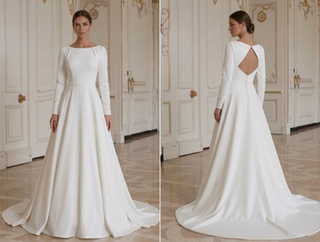 Modern Minimalist Wedding Dress Sleek Silhouette