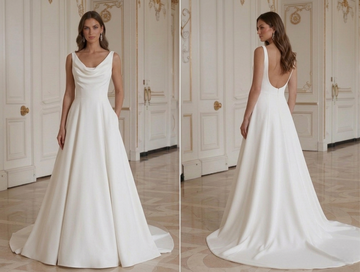 Robe de Mariée Minimaliste Moderne Coupe Sur Mesure