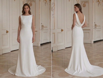 Modern Minimalist Wedding Dress Timeless Bridal Gown