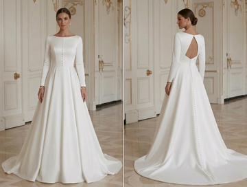 Rochie de mireasă modernă minimalistă sub 500