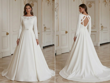 Gaun Pengantin Minimalis Modern Perpaduan Vintage Minimalis