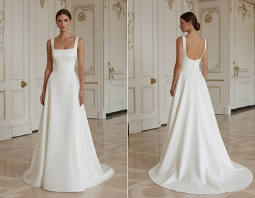 Abito da Sposa Moderno Minimalista con Supporto Integrato