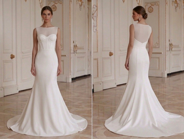 Modern Minimalist Wedding Dress With Built Support