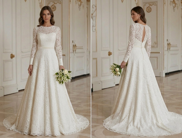Abito da Sposa Vintage Moderno Linee Pulite e Classiche