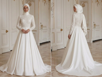 Robe de mariée musulmane pour mariage islamique formel