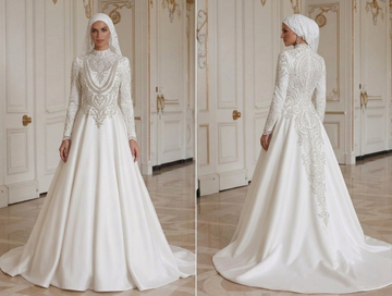 Muslim Wedding Dress For Intimate Wedding Modest