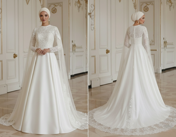 Muslimisches Hochzeitskleid für islamische Hochzeit elegant
