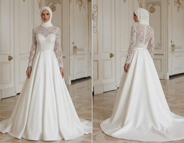 Muslim Wedding Dress With Built In Support