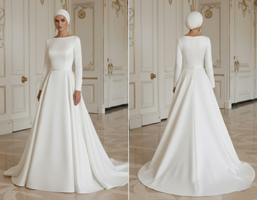 Muslim Wedding Dress With Modern Minimal Style