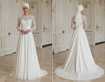Muslim Wedding Dress With Soft Flowing Skirt