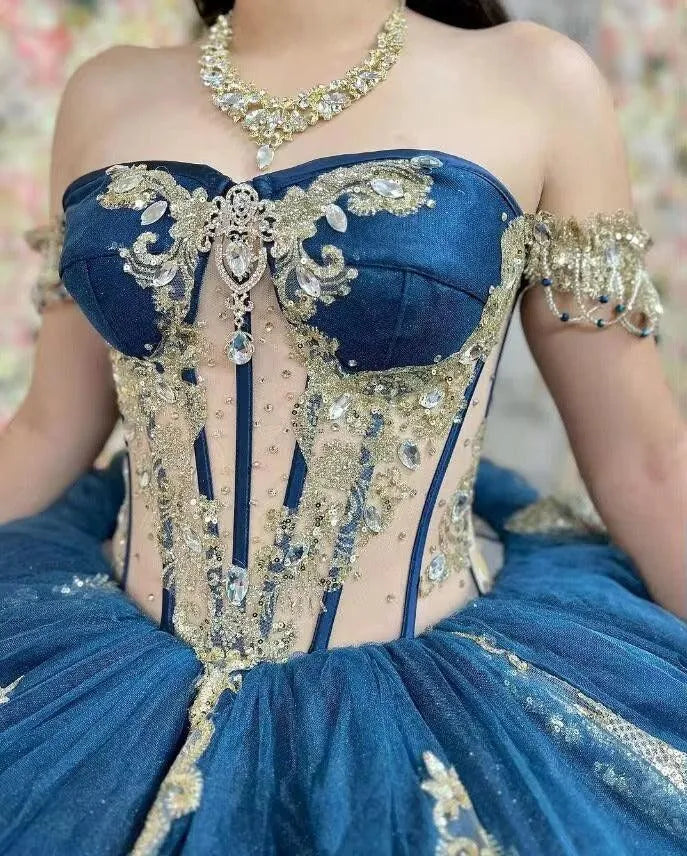 navy blue quinceaera dress Sweet 15 16 Prom Party Ball Gowns fg5523 Navy Quinceanera Dresses - Shop