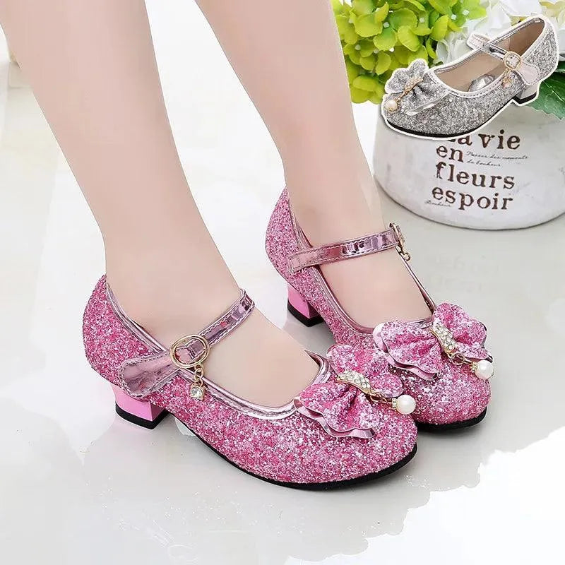 New Children Shoes Girls High Heel Princess Dance Sandals for