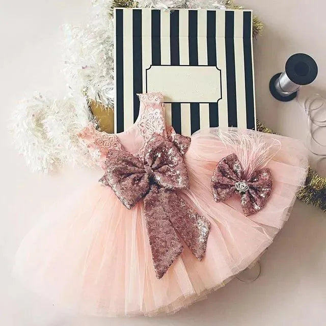 Newest Fashion Toddler Kids Girl Princess Dress Flower Wedding Party Pageant Formal Dresses WHITE