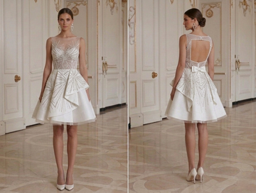 Party Bridal Mini Dress Modern Short Wedding Style