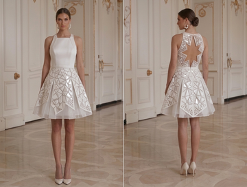 Party Bride Mini Dress Elegant Modern Bridal Style